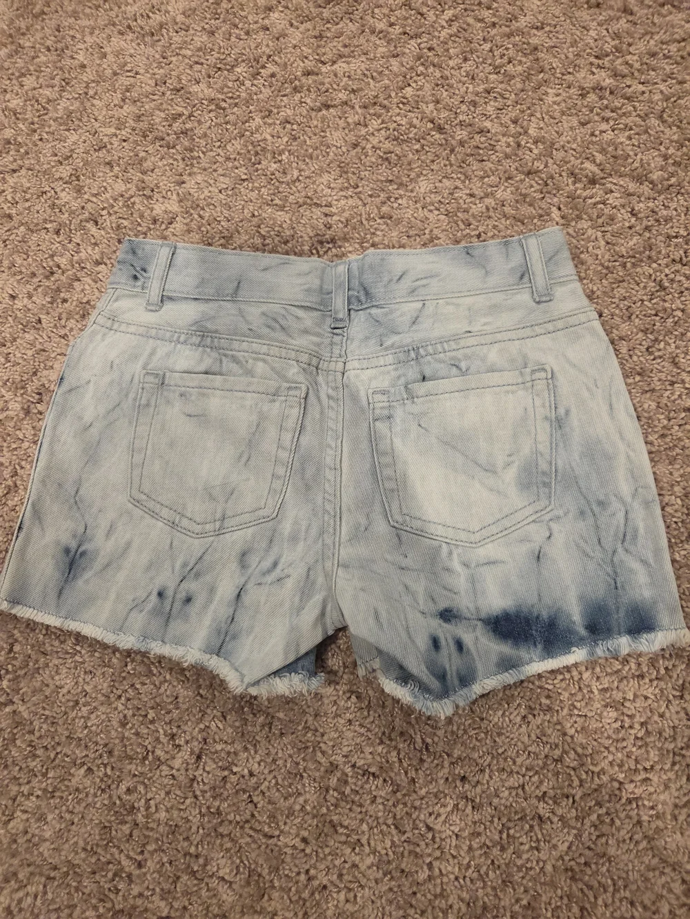 The Children's Place Blue Tie Dye Shortie Short Court Jean Shorts
